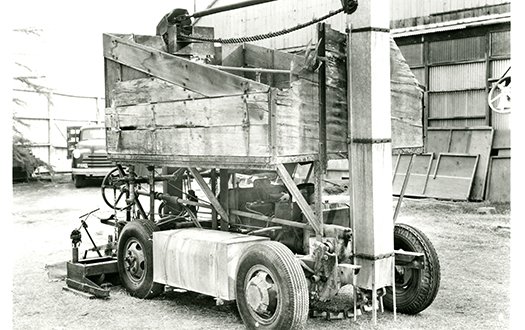 A picture of the first Zamboni ice resurfacer