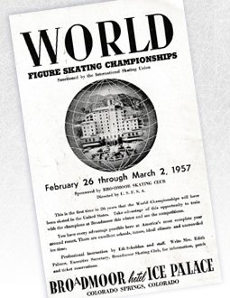 A flyer for the 1957 World Figure Skating Championships