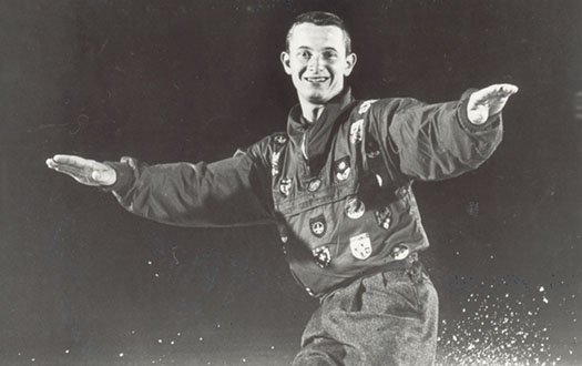 Ronald Robertson smiles for the camera while skating towards it.