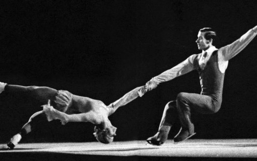 JoJo Starbuck and Ken Shelley perform at U.S. Figure Skating's 50th anniversary celebration at Madison Square Garden.