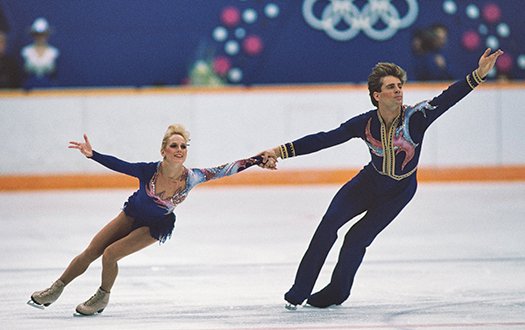 Jill Watson and Peter Oppegard perform at the 1988 Olympic Winter Games.