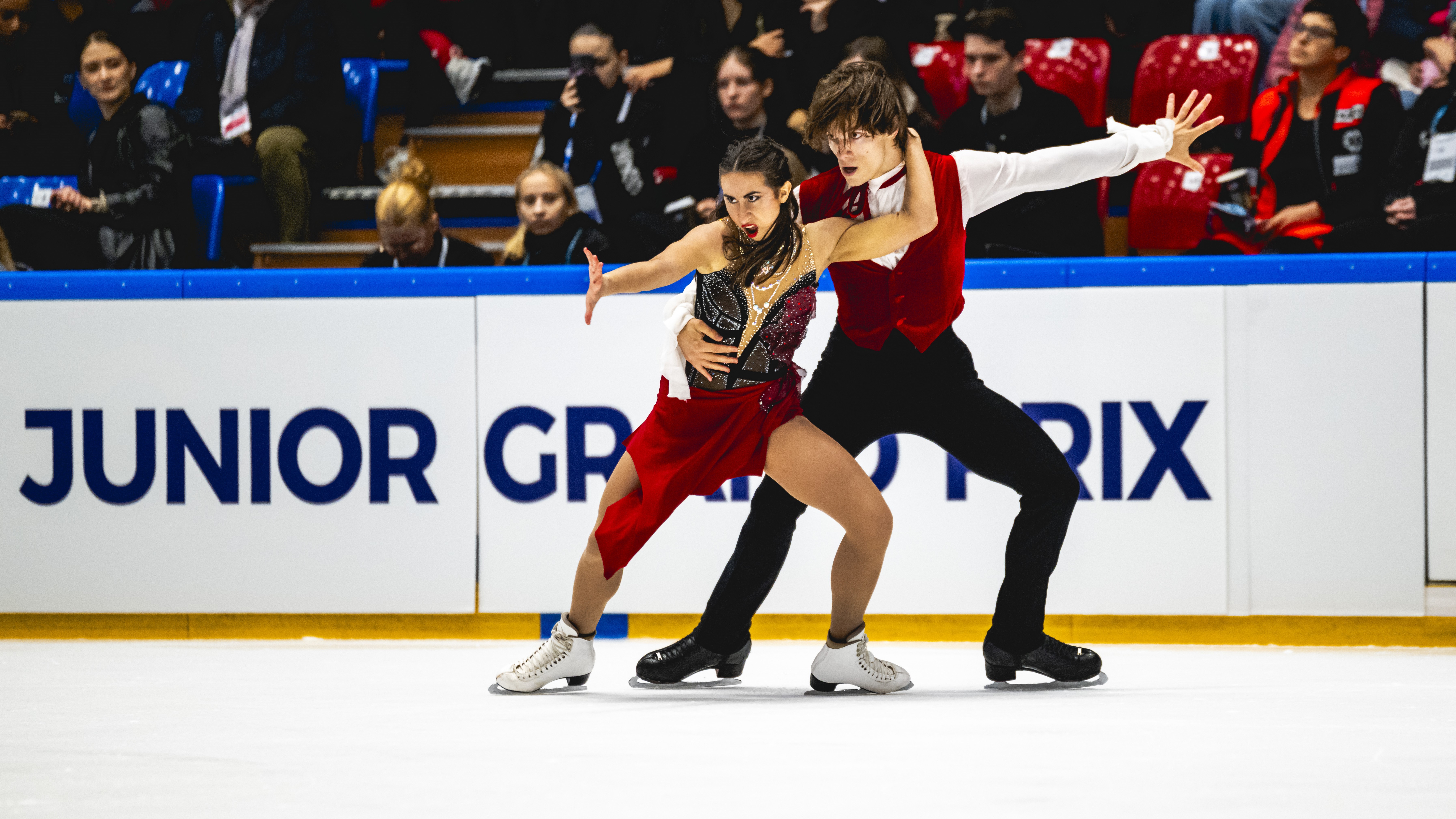 Katarina Wolfkostin and Dimitry Tsarevski show their mesmerizing chemistry on the ice.