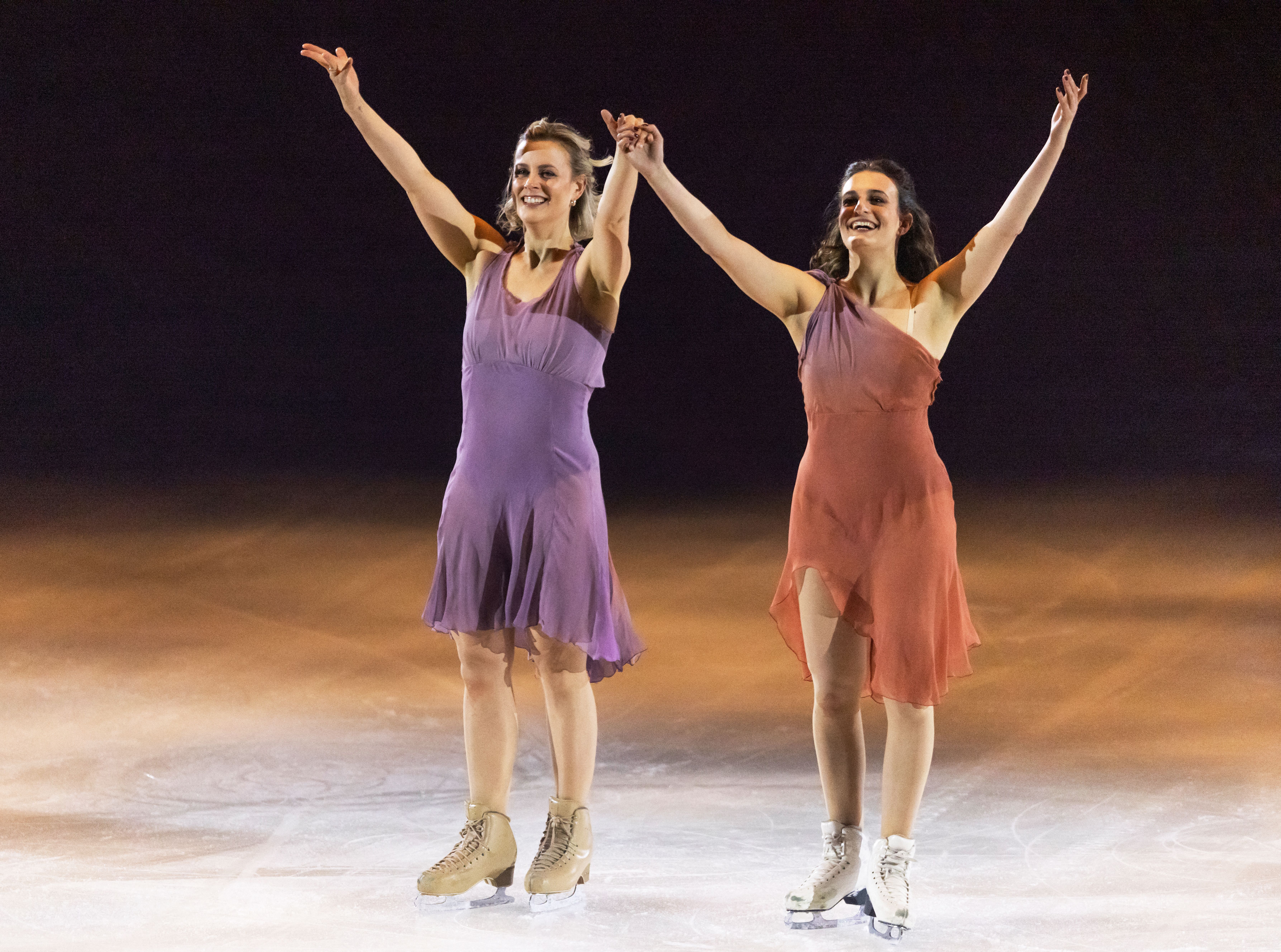 Madison Hubbell and Gabriella Papadakis take a bow.