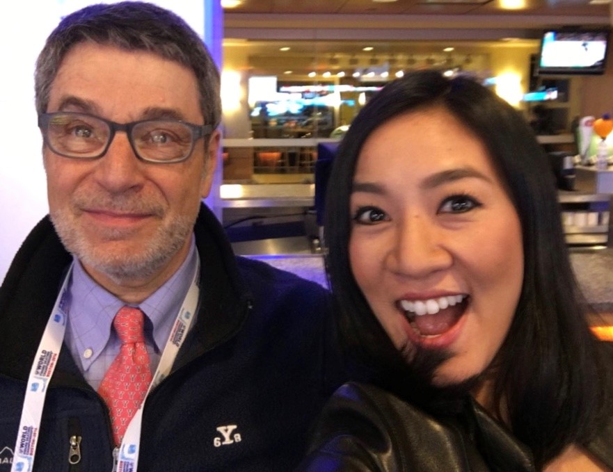 Phil Hersh and Michelle Kwan in a selfie.