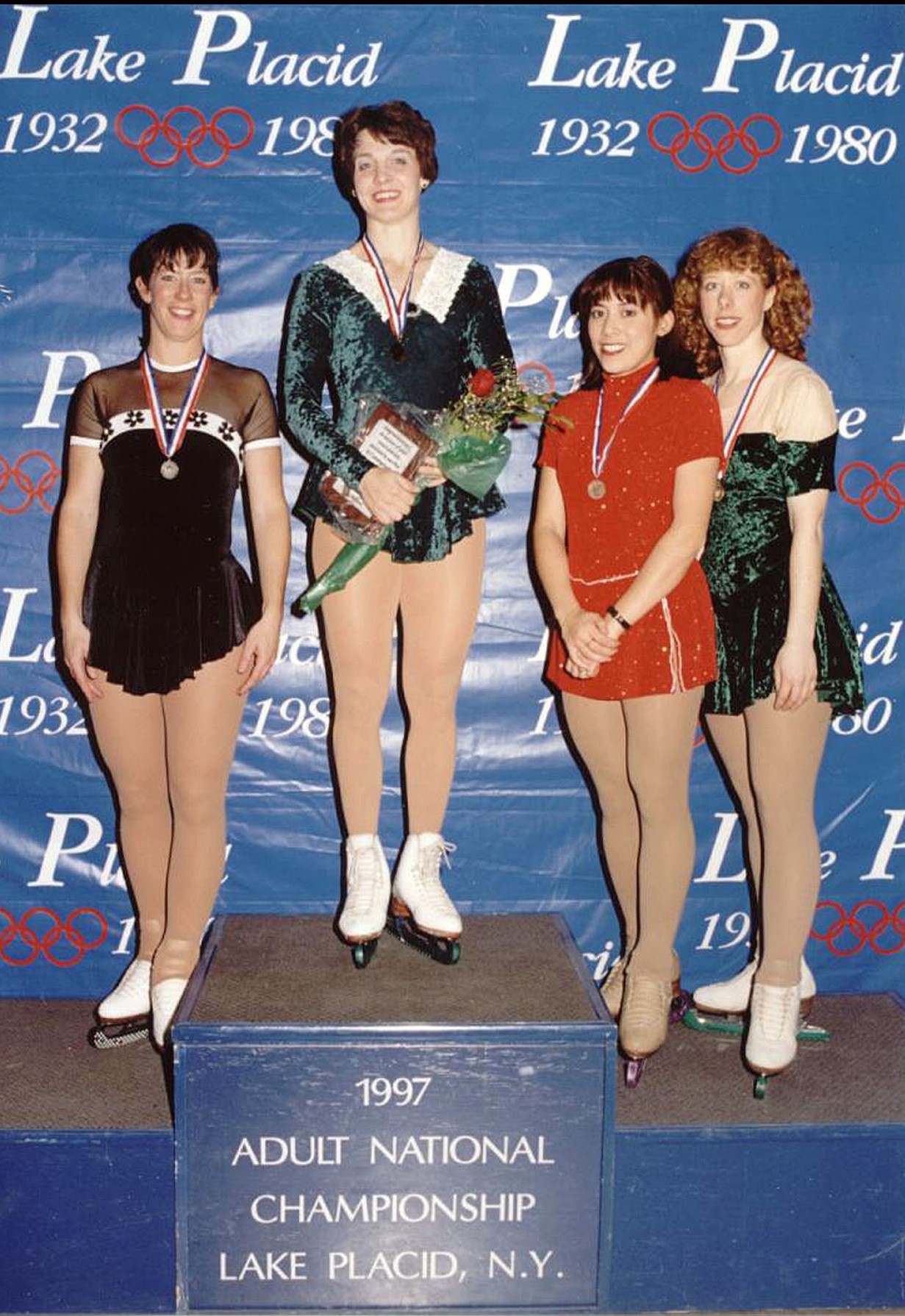 A podium shot at the 1997 U.S. Adult Championships in Lake Placid, New York.