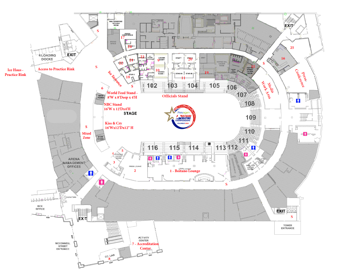 Nationwide arena media map