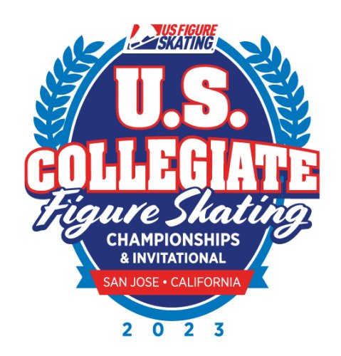 Logo for the 2023 U.S. Collegiate Figure Skating Championships and Invitational