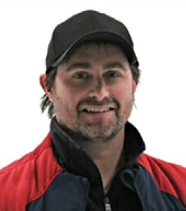 Headshot of Matthew Gates. Matthew is a man with short black hair wearing a black baseball cap and a blue and red jacket